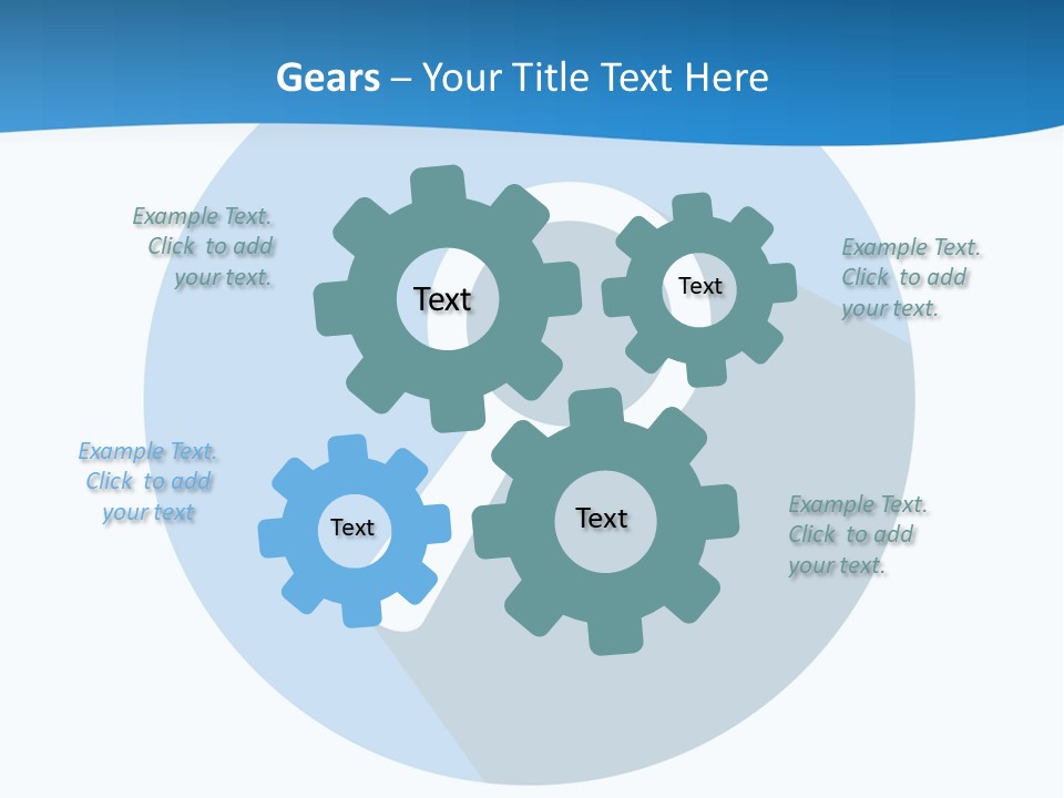 A Blue Circle With A Magnifying Lens On It PowerPoint Template