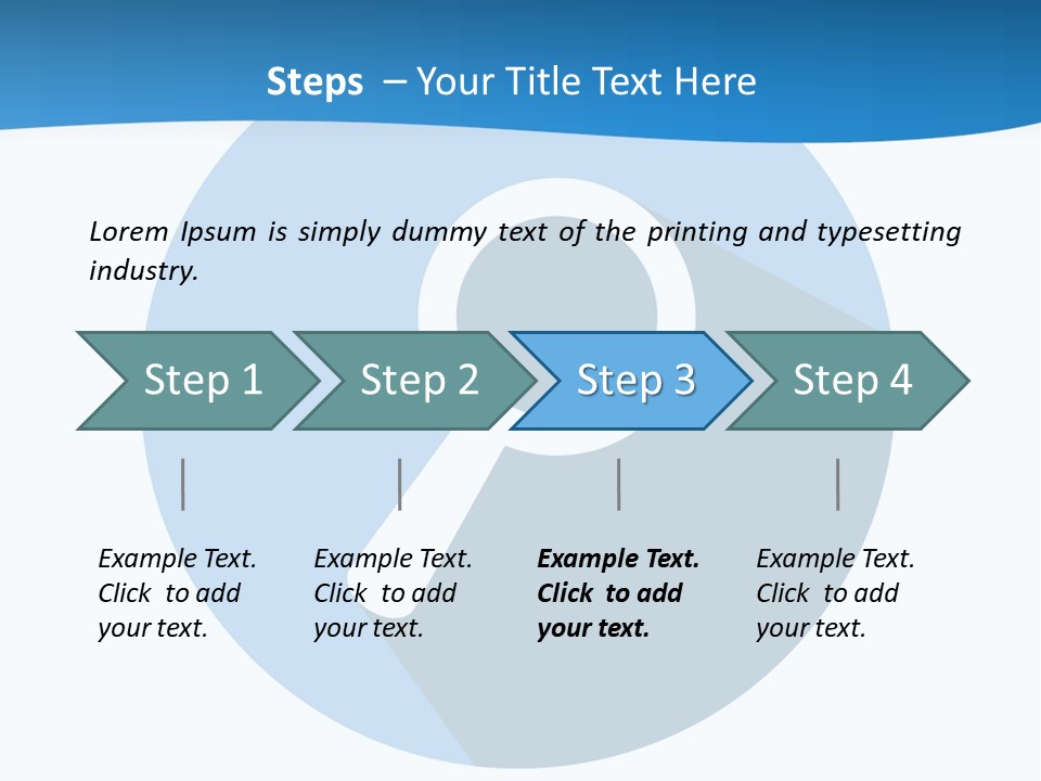 A Blue Circle With A Magnifying Lens On It PowerPoint Template