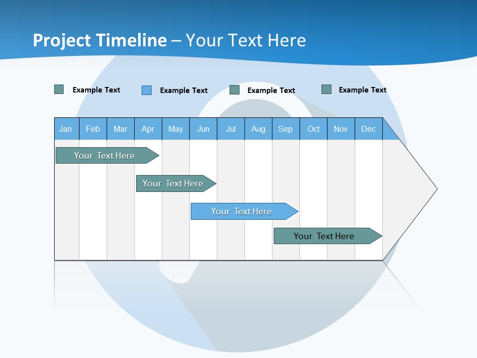 A Blue Circle With A Magnifying Lens On It PowerPoint Template