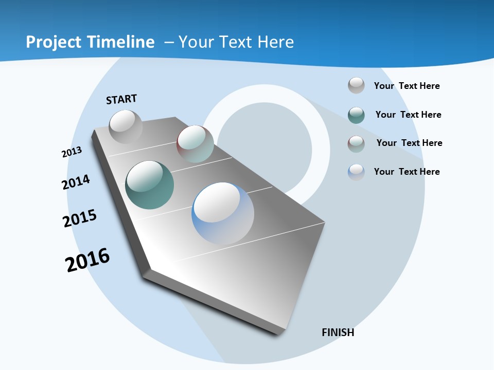 A Blue Circle With A Magnifying Lens On It PowerPoint Template