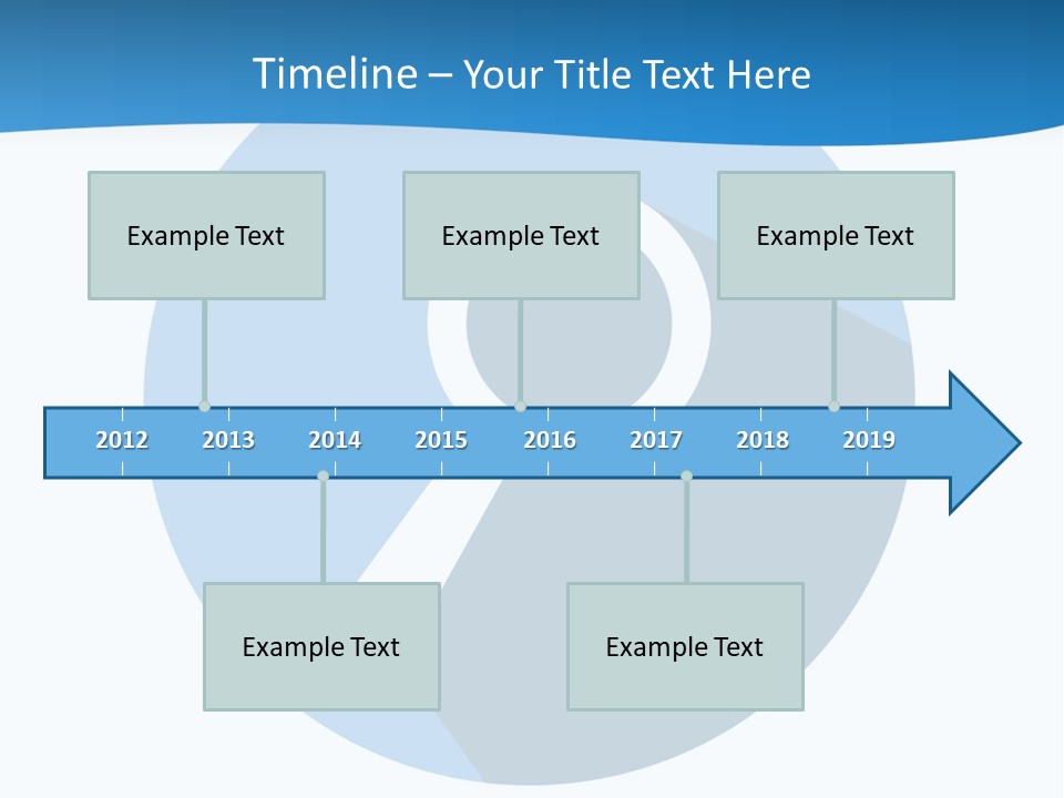 A Blue Circle With A Magnifying Lens On It PowerPoint Template