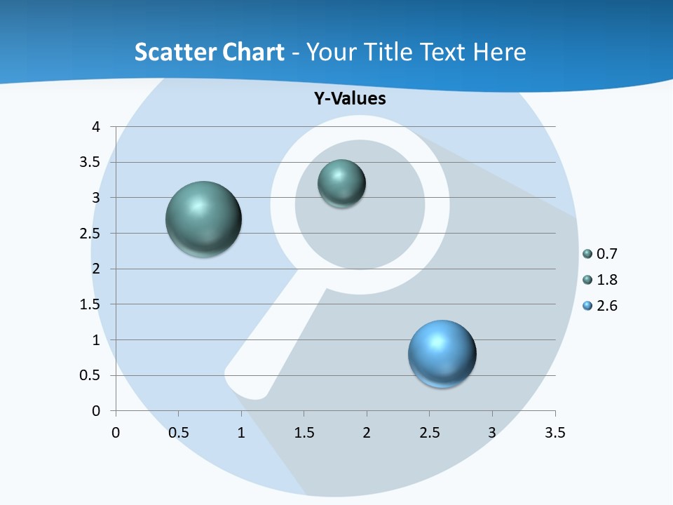 A Blue Circle With A Magnifying Lens On It PowerPoint Template