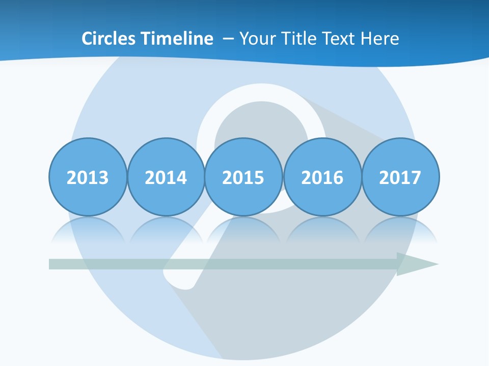 A Blue Circle With A Magnifying Lens On It PowerPoint Template