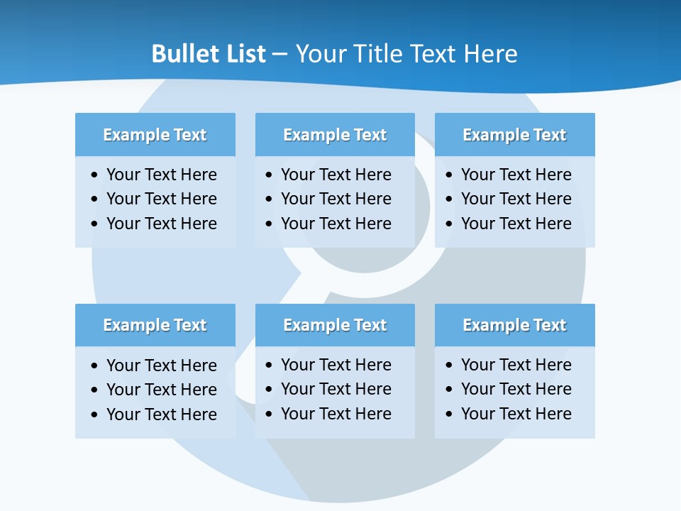 A Blue Circle With A Magnifying Lens On It PowerPoint Template