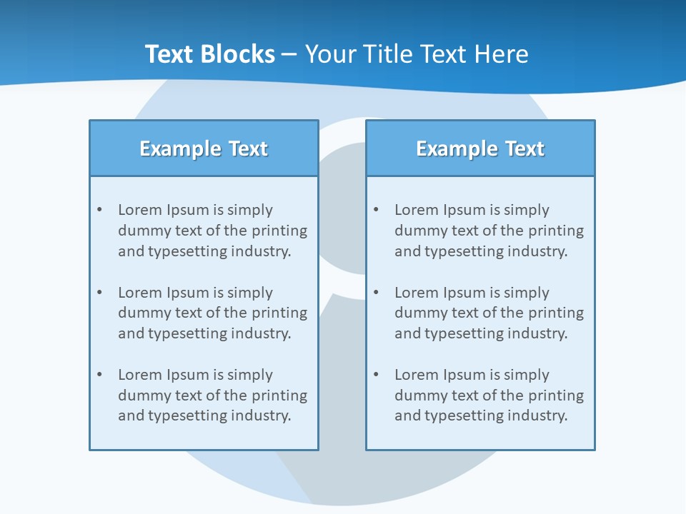A Blue Circle With A Magnifying Lens On It PowerPoint Template