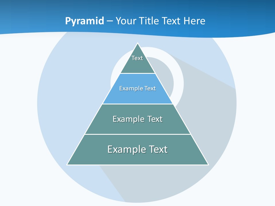A Blue Circle With A Magnifying Lens On It PowerPoint Template