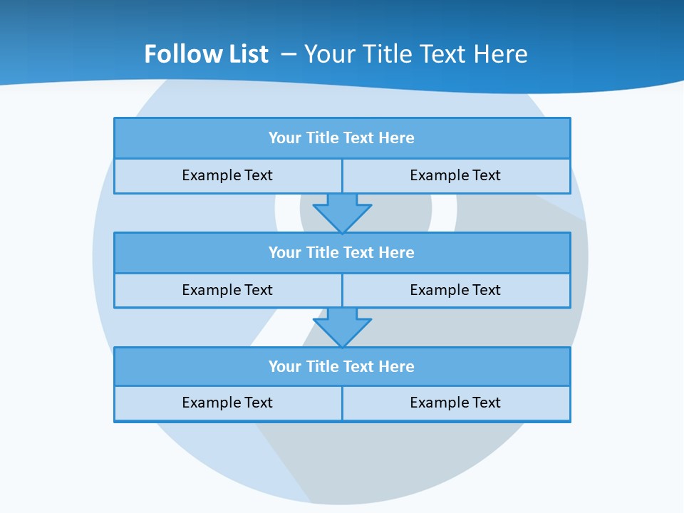 A Blue Circle With A Magnifying Lens On It PowerPoint Template
