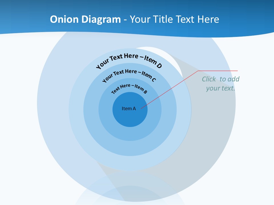 A Blue Circle With A Magnifying Lens On It PowerPoint Template