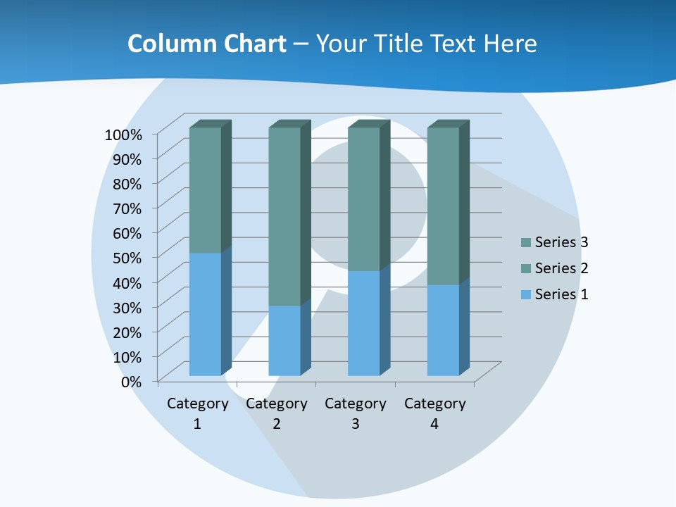 A Blue Circle With A Magnifying Lens On It PowerPoint Template
