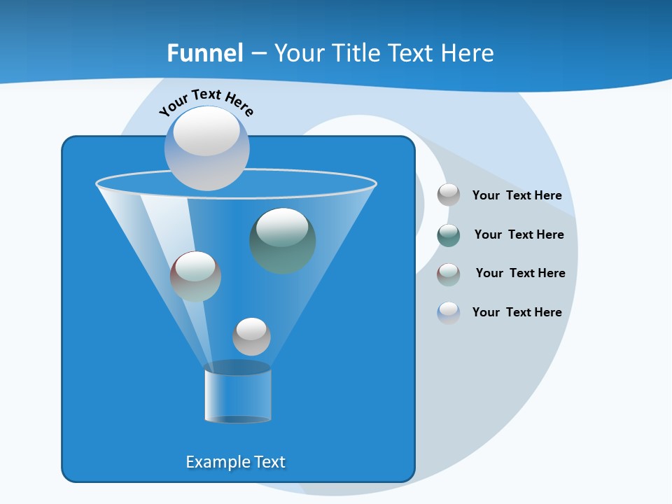 A Blue Circle With A Magnifying Lens On It PowerPoint Template
