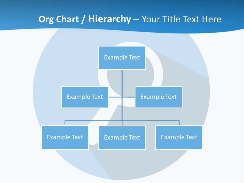 A Blue Circle With A Magnifying Lens On It PowerPoint Template