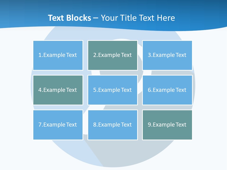 A Blue Circle With A Magnifying Lens On It PowerPoint Template
