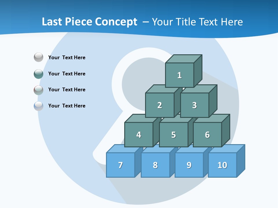 A Blue Circle With A Magnifying Lens On It PowerPoint Template