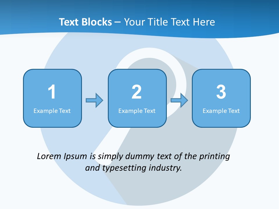 A Blue Circle With A Magnifying Lens On It PowerPoint Template