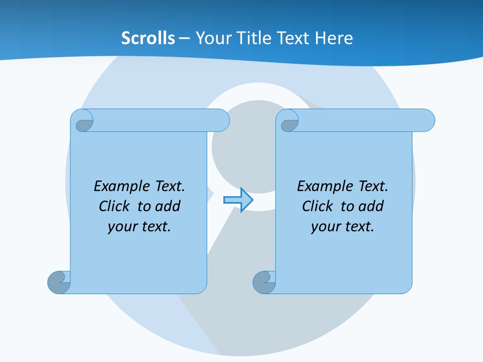 A Blue Circle With A Magnifying Lens On It PowerPoint Template