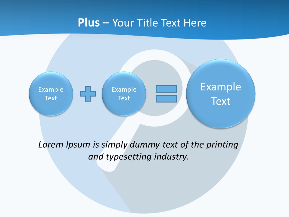 A Blue Circle With A Magnifying Lens On It PowerPoint Template