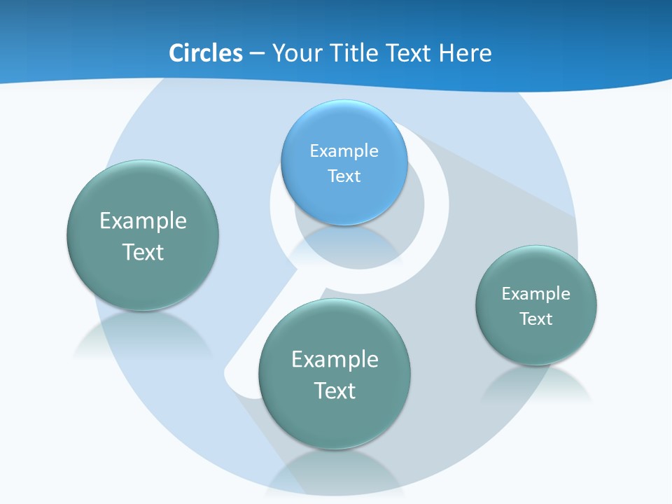 A Blue Circle With A Magnifying Lens On It PowerPoint Template