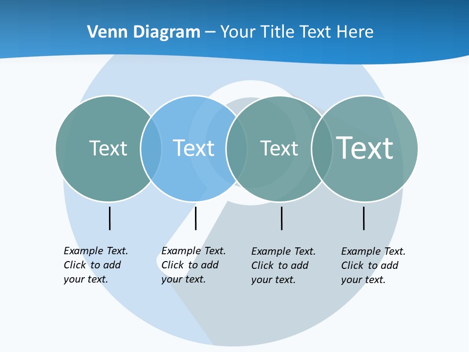 A Blue Circle With A Magnifying Lens On It PowerPoint Template