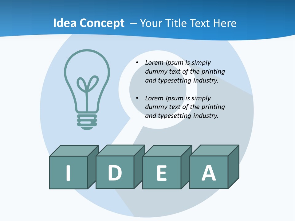 A Blue Circle With A Magnifying Lens On It PowerPoint Template
