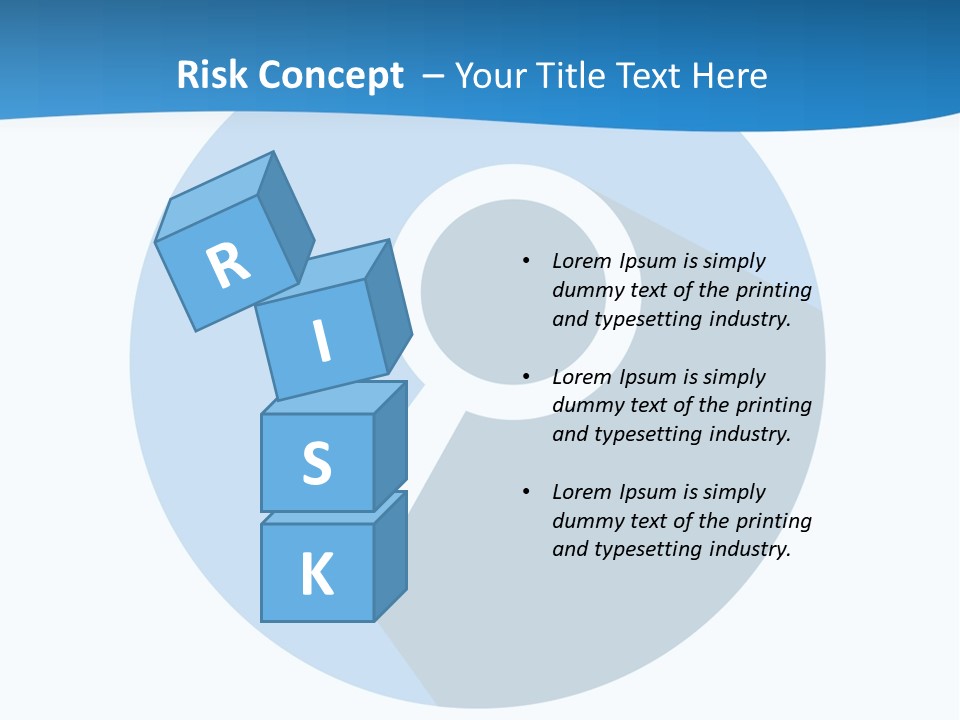A Blue Circle With A Magnifying Lens On It PowerPoint Template
