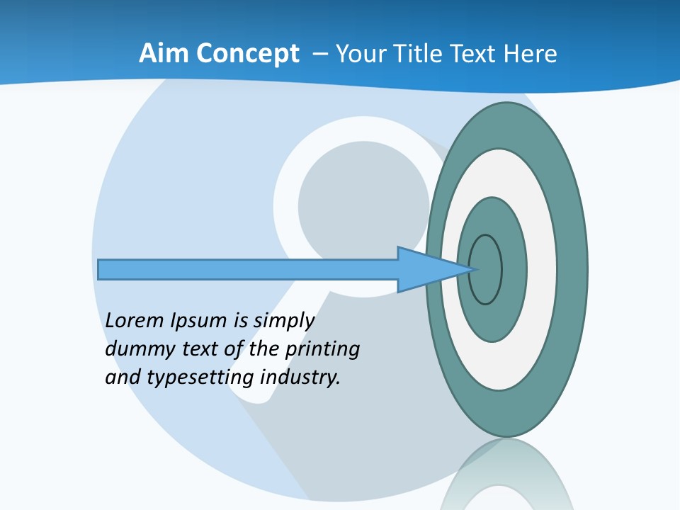 A Blue Circle With A Magnifying Lens On It PowerPoint Template