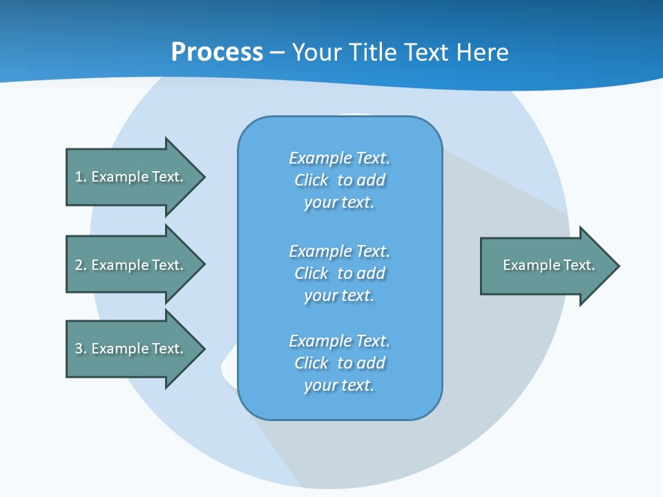 A Blue Circle With A Magnifying Lens On It PowerPoint Template