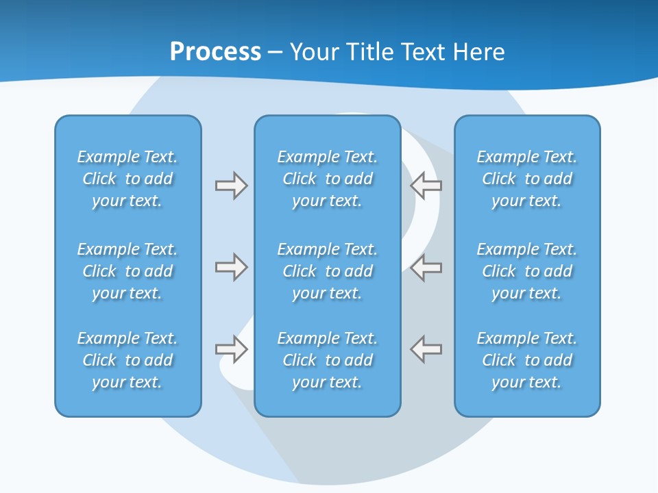 A Blue Circle With A Magnifying Lens On It PowerPoint Template