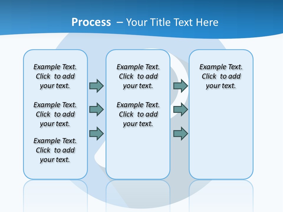 A Blue Circle With A Magnifying Lens On It PowerPoint Template