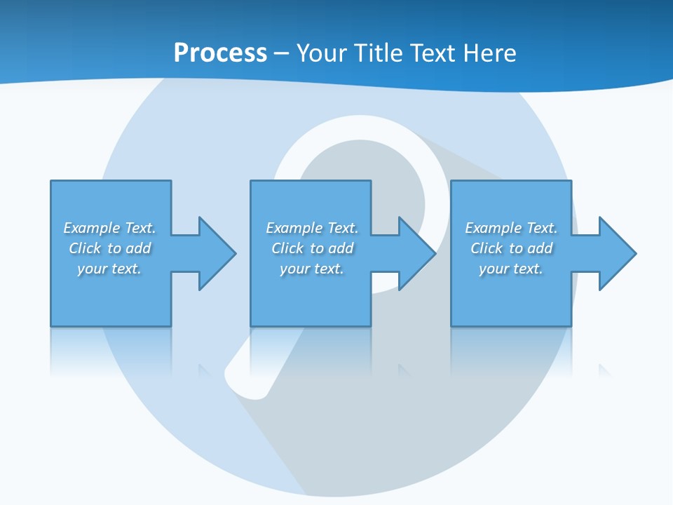 A Blue Circle With A Magnifying Lens On It PowerPoint Template
