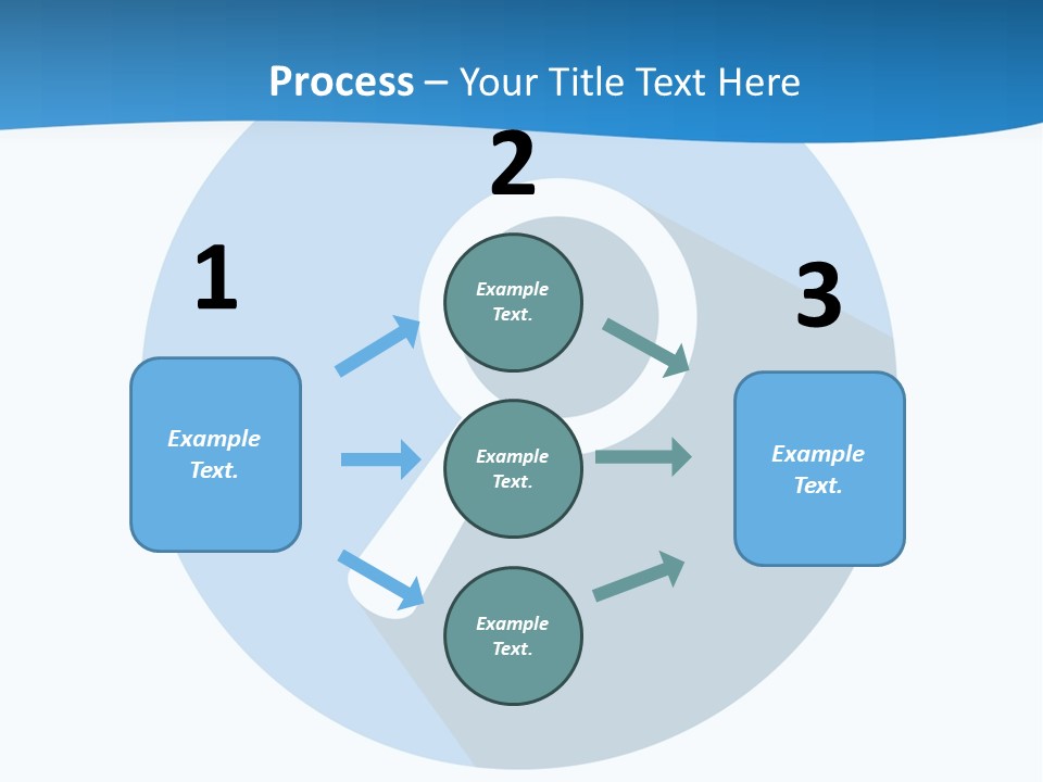 A Blue Circle With A Magnifying Lens On It PowerPoint Template