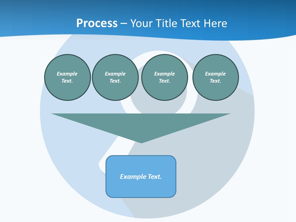 A Blue Circle With A Magnifying Lens On It PowerPoint Template