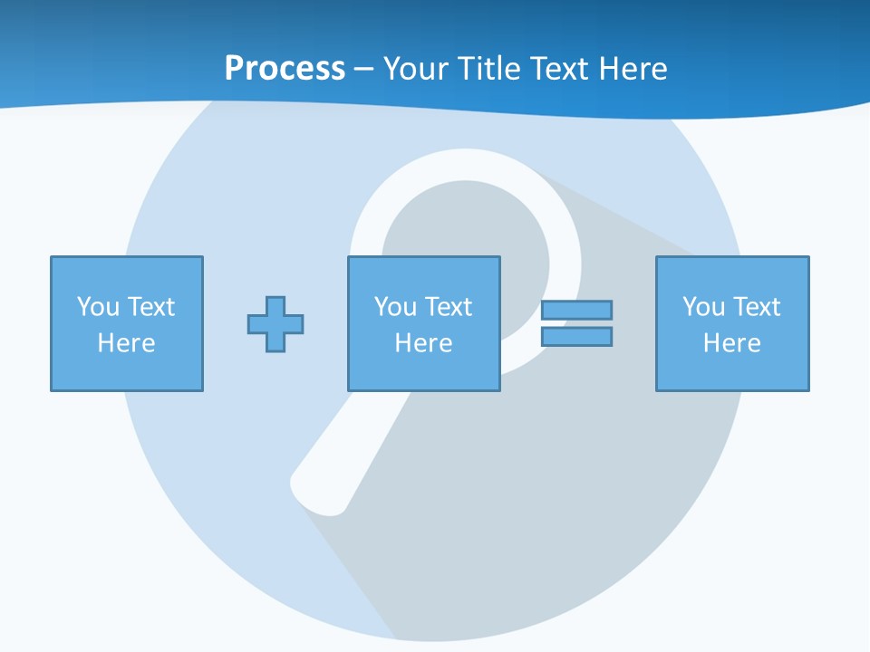 A Blue Circle With A Magnifying Lens On It PowerPoint Template