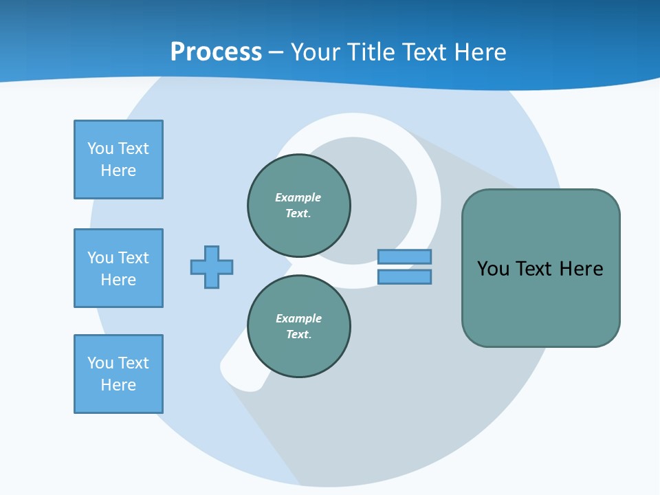A Blue Circle With A Magnifying Lens On It PowerPoint Template