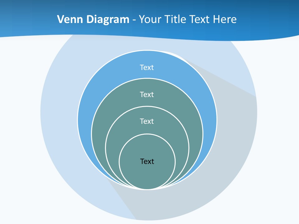 A Blue Circle With A Magnifying Lens On It PowerPoint Template