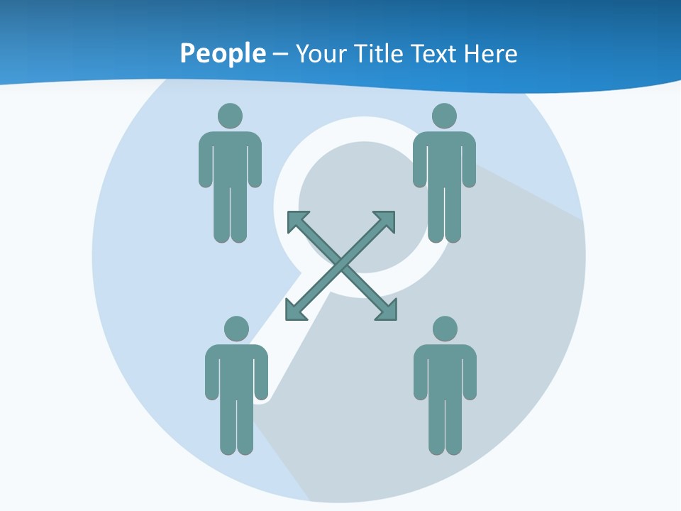 A Blue Circle With A Magnifying Lens On It PowerPoint Template