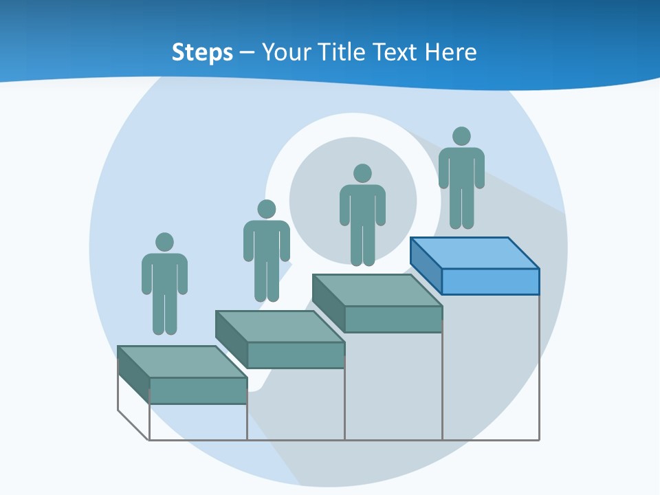 A Blue Circle With A Magnifying Lens On It PowerPoint Template