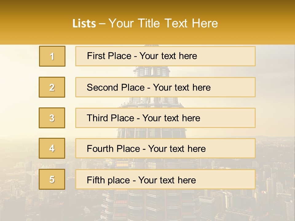 A Very Tall Building In The Middle Of A City PowerPoint Template
