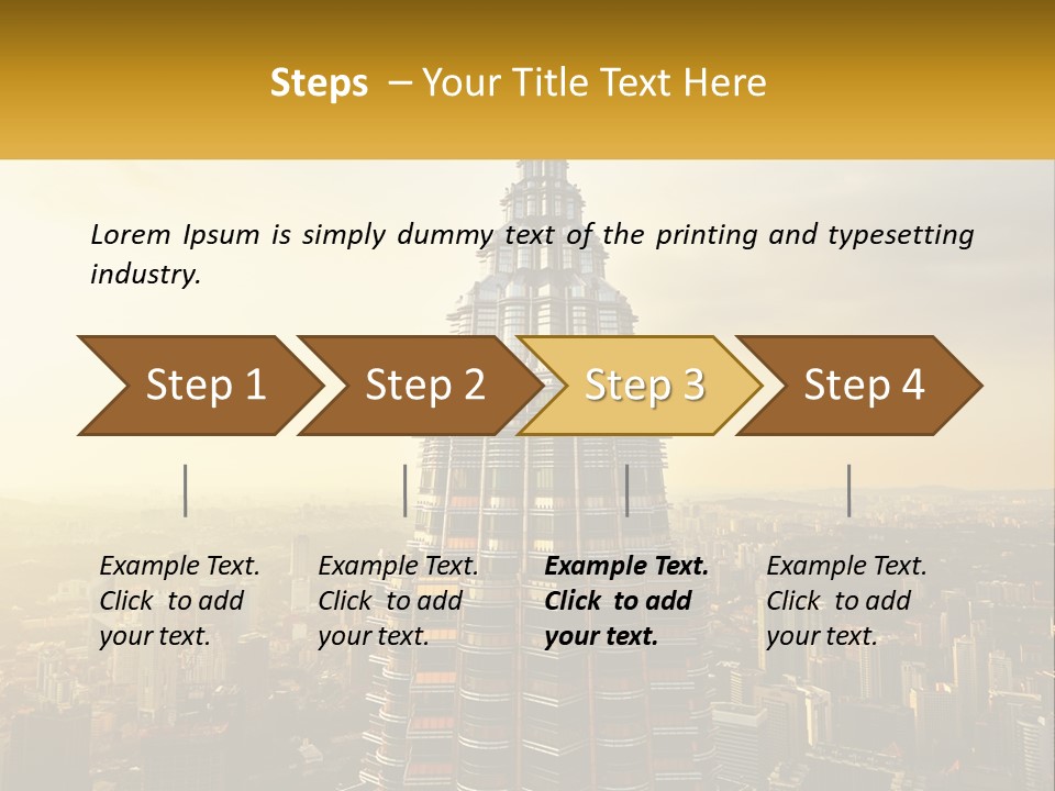 A Very Tall Building In The Middle Of A City PowerPoint Template