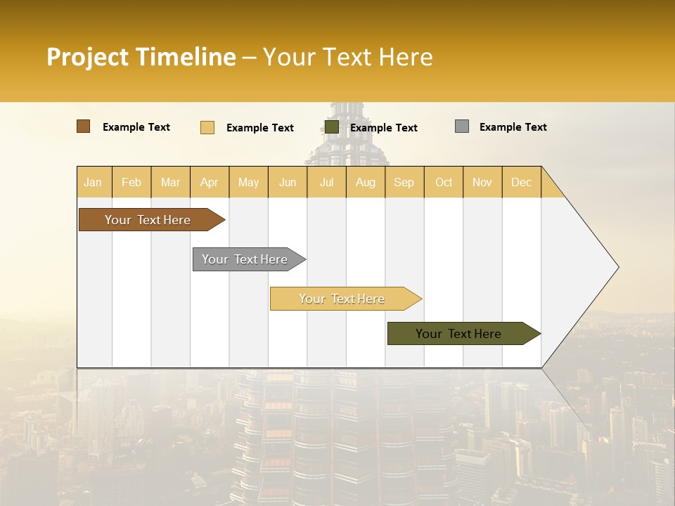 A Very Tall Building In The Middle Of A City PowerPoint Template
