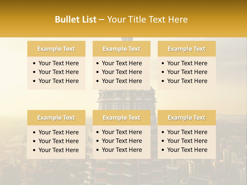 A Very Tall Building In The Middle Of A City PowerPoint Template