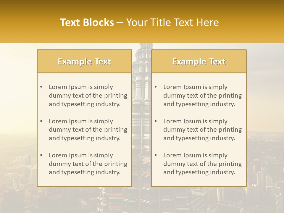A Very Tall Building In The Middle Of A City PowerPoint Template