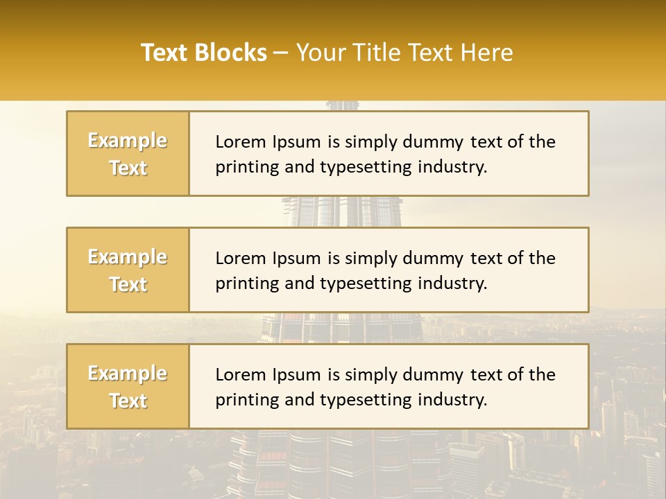 A Very Tall Building In The Middle Of A City PowerPoint Template