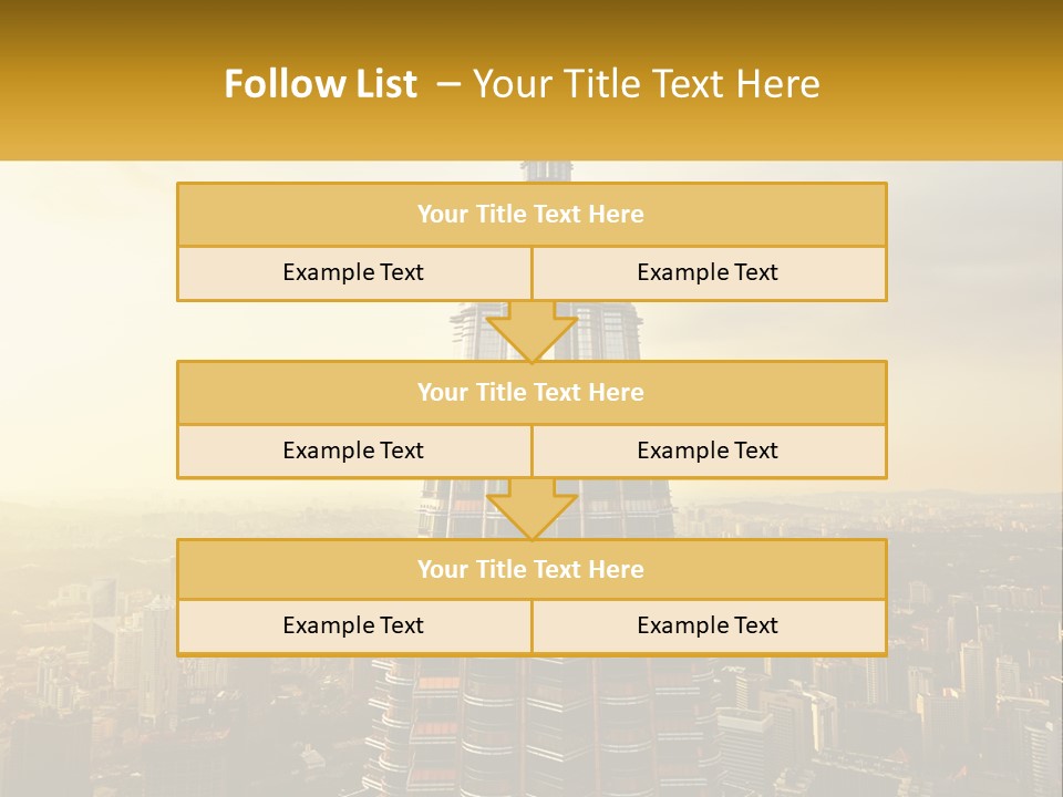 A Very Tall Building In The Middle Of A City PowerPoint Template