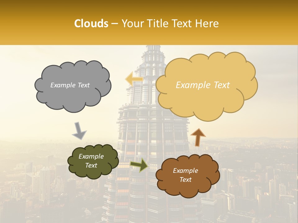 A Very Tall Building In The Middle Of A City PowerPoint Template