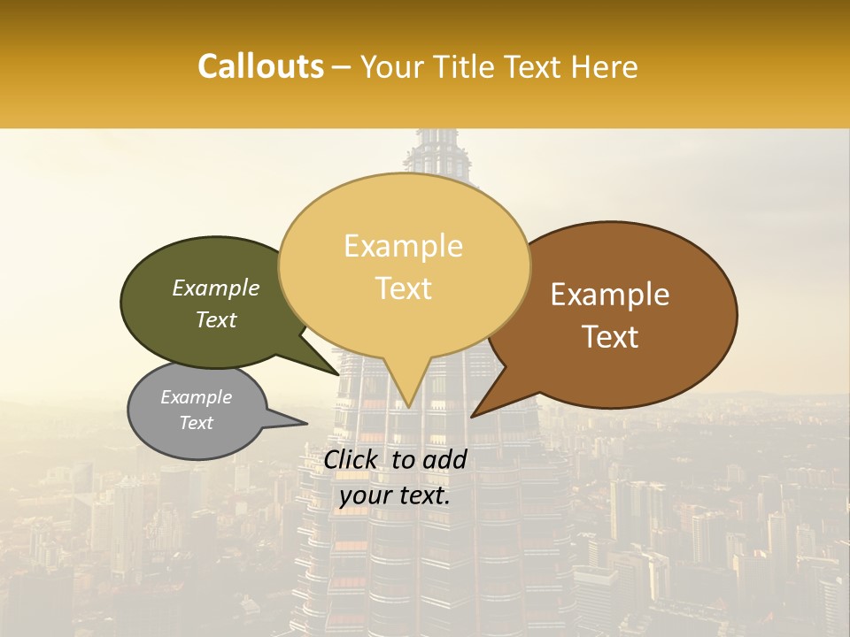 A Very Tall Building In The Middle Of A City PowerPoint Template
