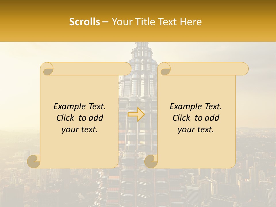 A Very Tall Building In The Middle Of A City PowerPoint Template