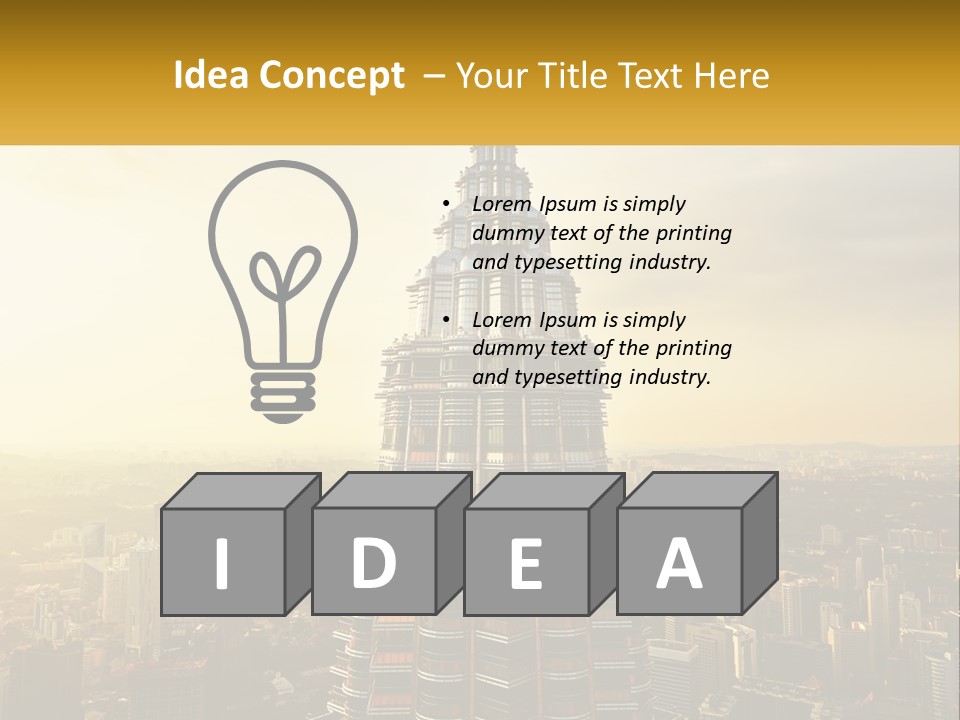 A Very Tall Building In The Middle Of A City PowerPoint Template