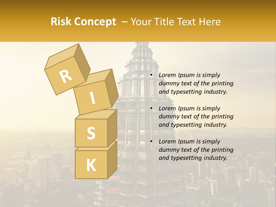 A Very Tall Building In The Middle Of A City PowerPoint Template