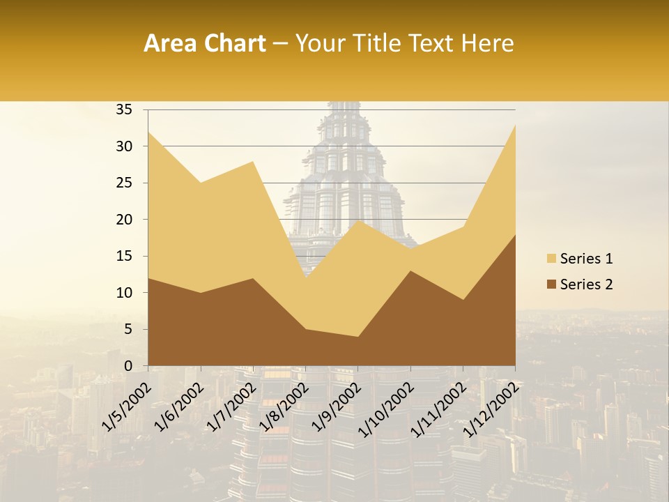 A Very Tall Building In The Middle Of A City PowerPoint Template