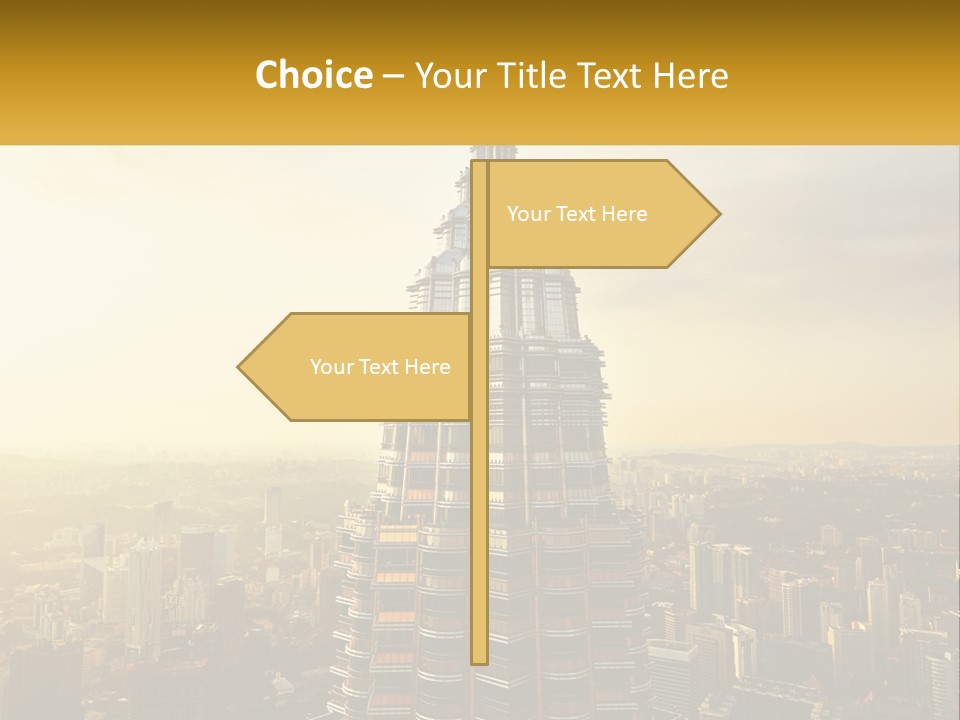 A Very Tall Building In The Middle Of A City PowerPoint Template